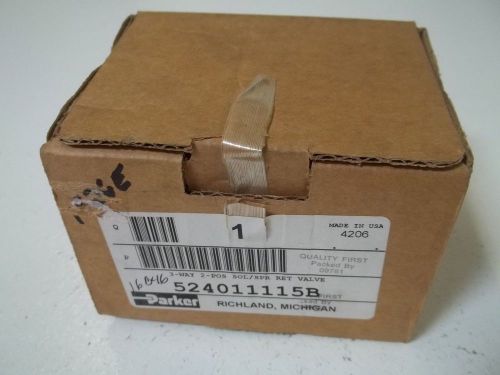 PARKER 524011115B 3-WAY 2-POS SOL/SPR RET VALVE *USED*