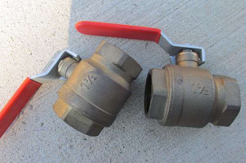 1 1/2&#034; full port ball valves  (quantity 2)