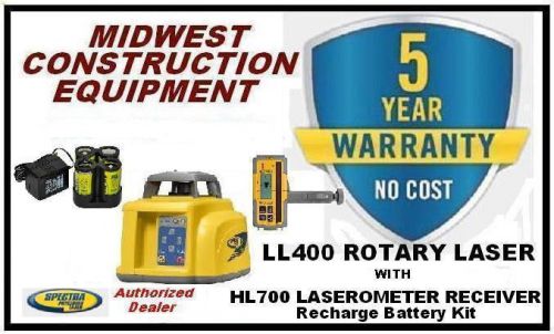 New trimble spectra precision ll400 laser hl700 receiver nicad batteries/charger for sale