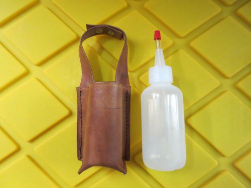 New Martin Prospecting Gold Snuffer Bottle &amp; Leather Belt Holster 4oz