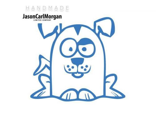 JCM® Iron On Applique Decal, Dog Sky Blue