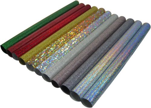 11 colors kit  Holographic Glitter Heat Press Transfer Vinyl 20&#034;x12&#034; each Siser