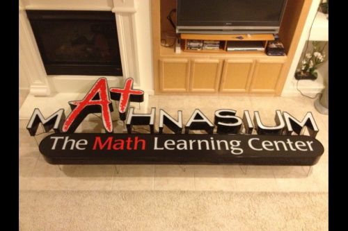 Lighted Mathnasium sign