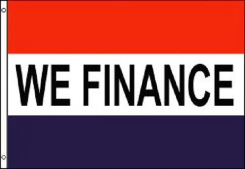 We finance flag financing advertising banner store pennant business sign 3x5 for sale