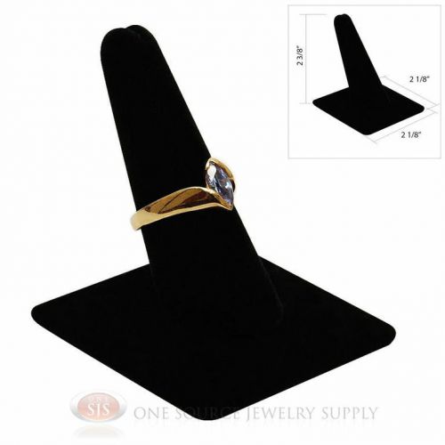 2 3/8&#034; single finger black velvet ring display jewelry showcase presentation for sale