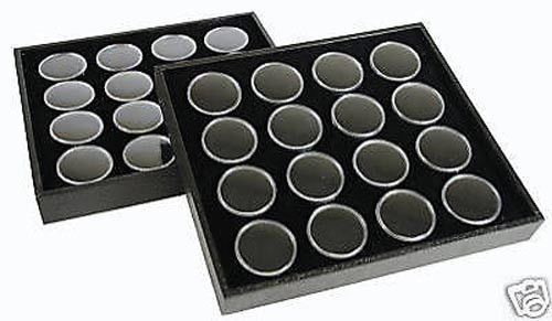 2-16 GEM JAR TRAY WITH BLACK INSERT JEWELRY DISPLAY