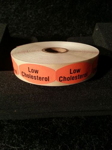 1.5&#034; x .75&#034; low cholesterol labels 1000 ea per roll 1m/rl free shipping stickers for sale