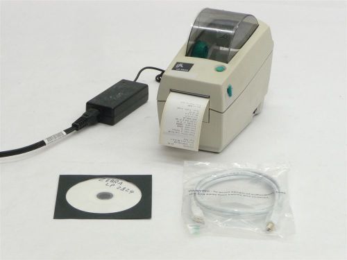 ZEBRA LP2824 USB SERIAL DIRECT THERMAL PRINTER LP 2824 21100-0001 w/Power Supply