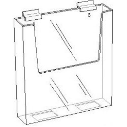 8.5x11 Clear Acrylic Slatwall Brochure Holder    Lot of 8    DS-LHW-Z161-8