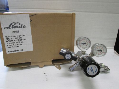 One new linde cylinder gas regulator model # fmd-332-ma-580 for sale