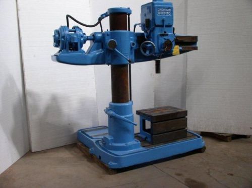 3&#039; x 9&#034; cincinnati-bickford radial arm drill; l base; 3 hp for sale