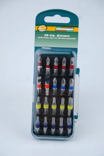 Mannesmann high quality bit set 20 pcs &lt;&gt; s2 tool steel colour coded gs tuv for sale