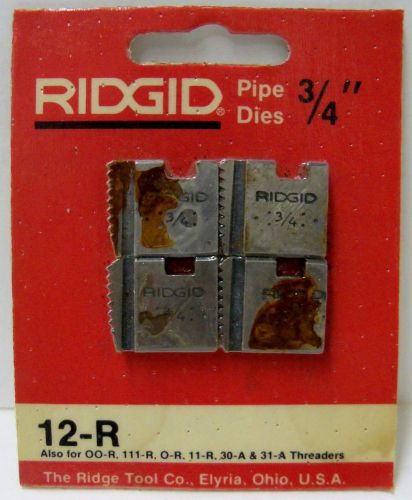 Ridgid Pipe Threader Dies 3/4&#034; 12-R OO-R 111-R O-R 11-R 30-A 31-A Old Stock