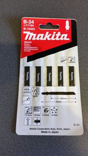 MAKITA JIGSAW BLADES PK/5 B-10453 *WILL FIT BOSCH, DEWALT, AEG ETC*