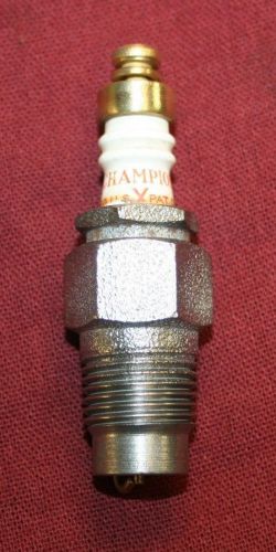 Vintage Champion X 1/2 inch NPT Spark Plug Hit Miss Maytag Model T Ford Truck #1