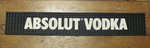 Absolut Vodka RUBBER BAR RAIL MAT! 3 3/8&#034; X 21&#034; WIDE Man Cave Restaurant Pub