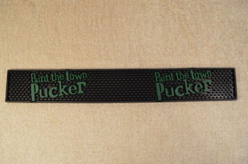 Paint the Town Pucker Bar Rail Drip Mat - Dark Green - 23 1/2&#034; X 3 1/2&#034;