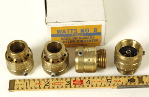 4 NEW Watts No.8 Back Siphonage Backflow Preventers Brass Hose Bib Application