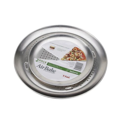NEW AirBake Natural 2 Pack Pizza Pan Set, 9 in and 12.75 in