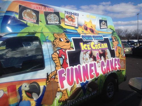 Concession, Ice Cream, Food, Funnel Cake Truck Van with New Custom Wrap