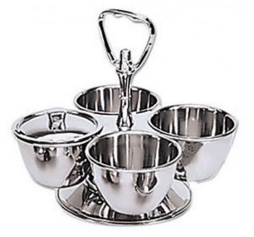 Adcraft MLS-4 Stainless Steel 4-Bowl Revolving Server 10 oz Bowls