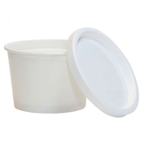 4 oz Paper Ice Cream Cup Flat Lids - 1,000 / Case