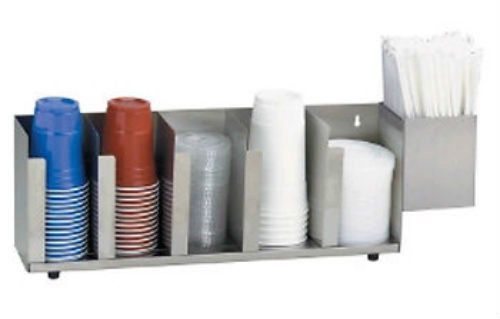 DISPENSER-RITE 5 SECTION ADJUSTABLE CUP &amp; LID ORGANIZER