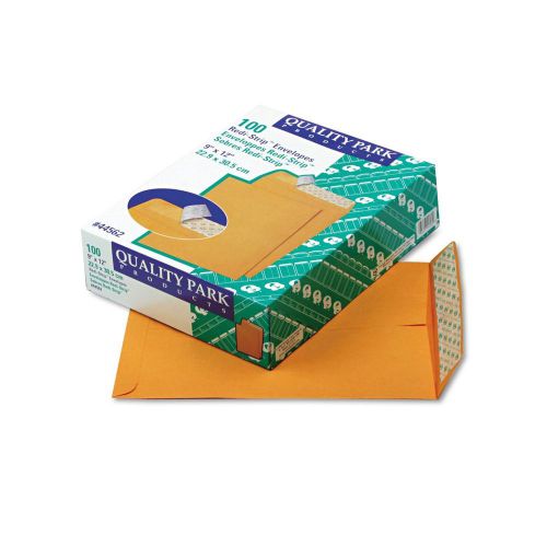 100 SELF-SEAL ENVELOPES 9x12 28lb Kraft Manila Shipping Catalog Mailing Busines