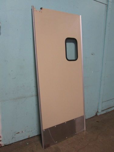 Aluminum commercial 35&#034; x 82&#034; traffic door w/s.s. kick plate &amp; acrylic window for sale