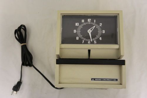 Amano time clock vintage vtg retro heavy wall work keyed stamp handle for sale