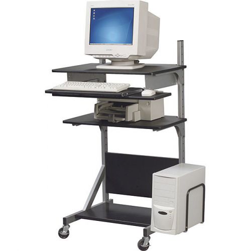 NEW,Balt Office Furniture Drop Leaf Mobile Adjustable Computer Desk Workstation