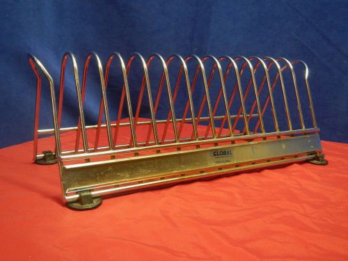 Vintage 14 Slot Office File Paper Holder Organizer Industrial Gold Wire