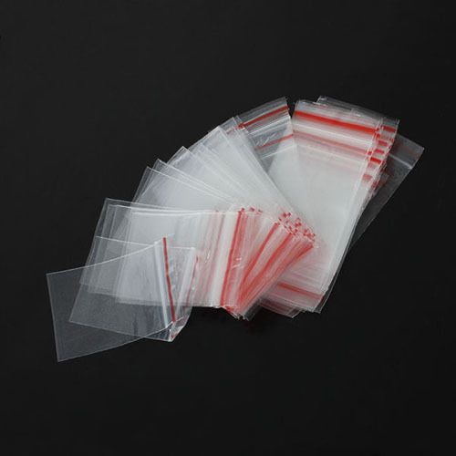 100pcs 9x12cm Jewelry Ziplock Zipped Lock Reclosable Plastic Poly Clear Bag BF4