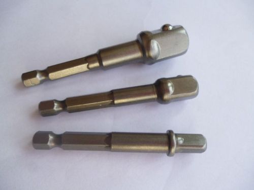 3 pc Power Extension Bit Driver Set 1/4&#034;, 3/8&#034; , 1/2&#034;