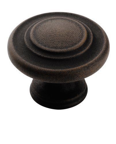 Amerock BP1586ART Inspirations Three Ring Knob, Antique Rust, 1-3/8-Inch