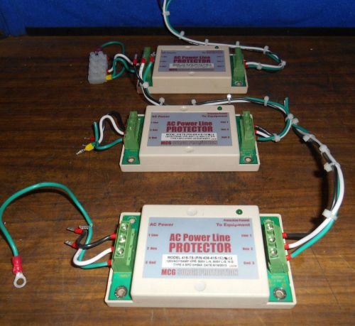 LOT OF 3 - AC Power Line Protector, MCG Surge Protection 415-TS 120V