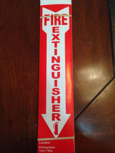 (10 Signs) FIRE EXTINGUISHER Arrow 4&#034;x18&#034; Signs, Self Adhesive Vinyl stickers