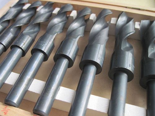 New 8pc JUMBO Drill Bit Set HSS Large Drill Bit Set - 9/16&#034; through 1&#034;