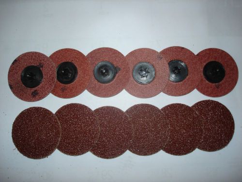 Lot of 12 - 2&#034;  Merit Power-Lock Grinding Discs 36 Grit