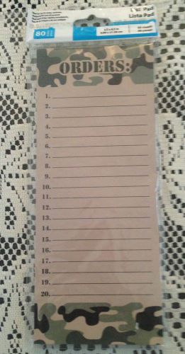 NIP MAGNET LIST PAD   ORDERS TO DO  8 1/2&#034; X 3 1/2&#034; MILITARY DESIGN