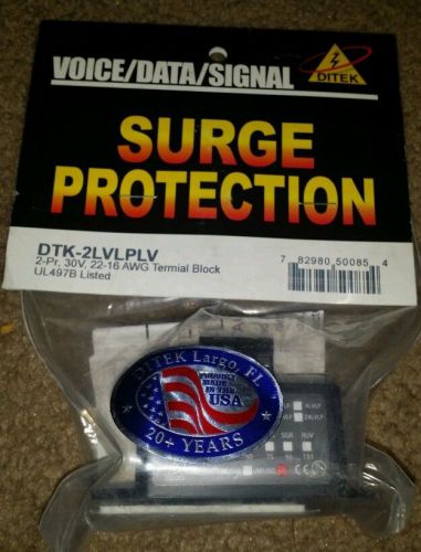 Ditek dtk-2lvlplv voice/data/signal surge protection terminl strip security for sale