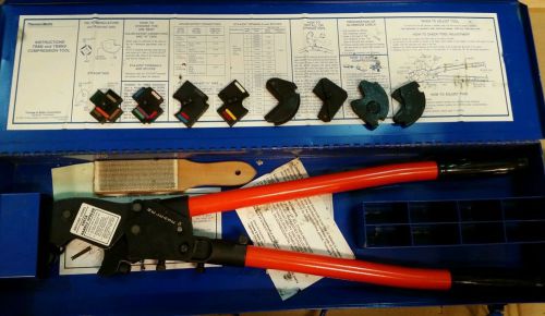 Thomas &amp; betts t&amp;b tbm6s manual crimper (compression)tool w/13 dies for sale