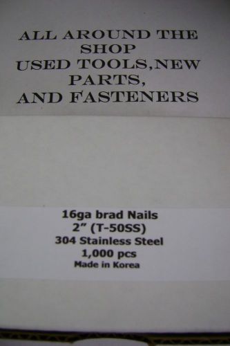 16 ga. stainless steel finish nails. 2&#034;, 1,000 pack for sale