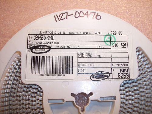 QTY (50) 1210 47uf 16V 20% X5R SMD CERAMIC MLCC C1210C476M4PACTU KEMET ROHS