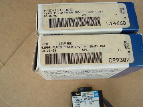 Lot of 4  new in box, mac pme-111dabe solenoid valve 120v 6.8 watts fluid power for sale