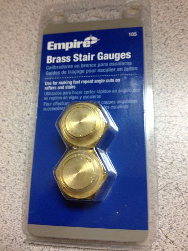 NEW 2 PIECE EMPIRE 105 LEVEL BRASS STAIR GAUGES EL105