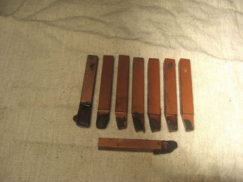 lot of 8 carbide tip metal lathe turning tools 7- 5/16x2 1/4   one 1/4 x2 lg.