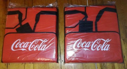 2 Brand New..  Coca Cola Red Pizza delivery bag.. 20 inch x 20 inch Unused..