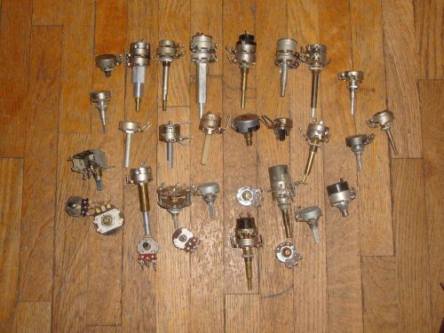 31 vintage used potentiometer&#039;s short and long shaft radio ham stereo