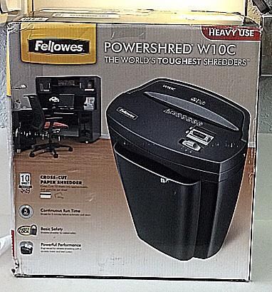 Fellows Powershred W10C Heavy Use Cross Cut 10 Sheets